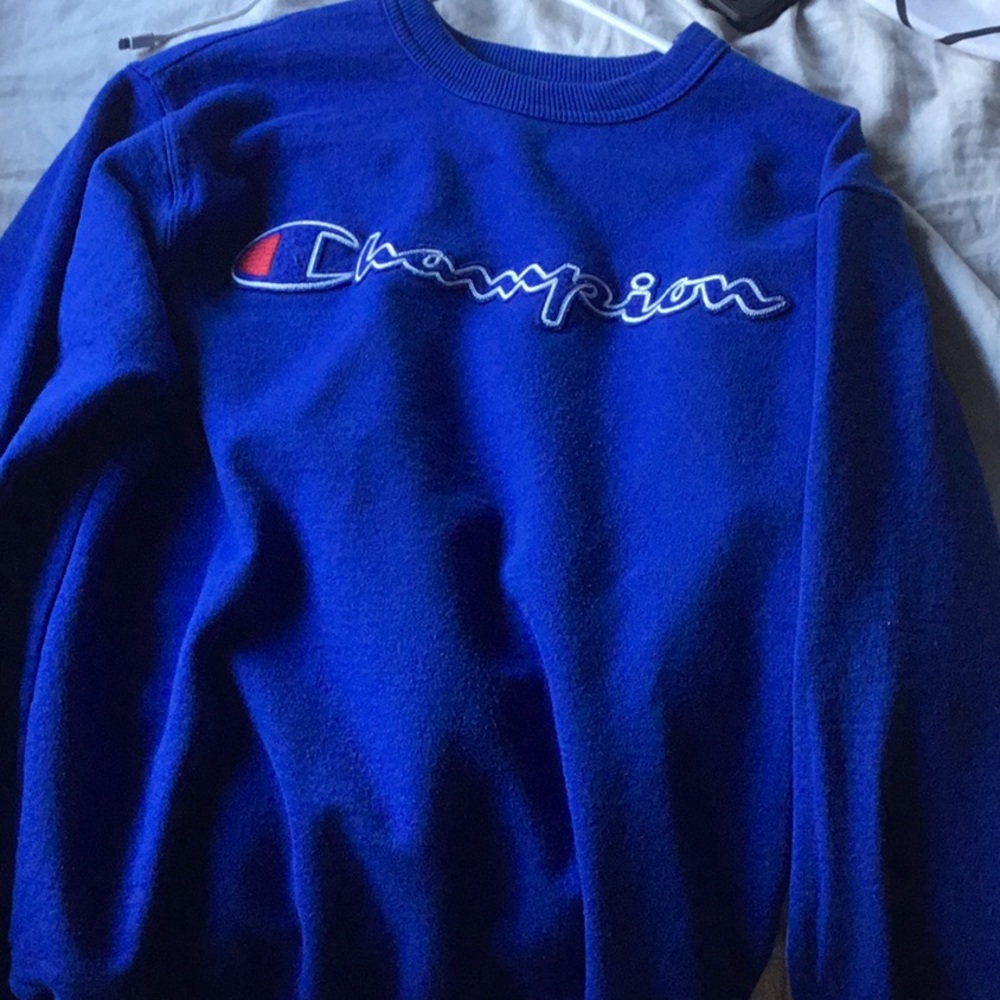 Blue champion crew neck
